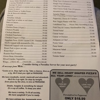 Paradise Pizza - Menu - Pizza Near Me - Bellmawr, New Jersey Paradise Pizza - Menu - Pizza Near Me - Bellmawr, New Jersey