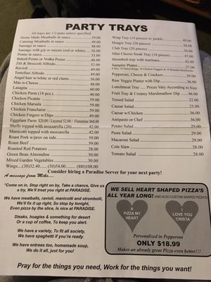 Menu photo 1 Paradise Pizza Bellmawr, NJ Menu photo 1 Paradise Pizza Bellmawr, NJ