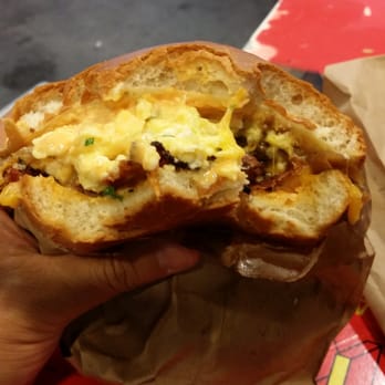 Eggslut - The Fairfax with bacon. - Breakfast & Brunch Near Me - Los Angeles, California Eggslut - The Fairfax with bacon. - Breakfast & Brunch Near Me - Los Angeles, California