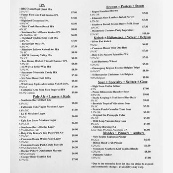 Lost Local - Menu as of 12/1/23 - Cocktail Bars Near Me - Beaufort, South Carolina