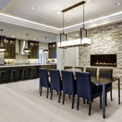 Peters Builders - Beautiful Luxury Remodel. Full Kitchen, Crown Molding, Lighting, Install Fire Place and Tile Accent Wall, Hardwood Flooring with Baseboards