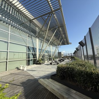 ABIA Public Patio - View from Delta (south) end - Airport Lounges Near Me - Austin, Texas