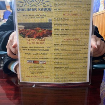 Shalimar Charcoal Kabob - Menu - Indian Near Me - Sterling, Virginia