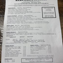 Menu from Feb 23rd Menu from Feb 23rd