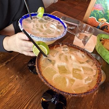 Aldana Mexican Bar & Grill - Margaritas- hand for reference for size - Mexican Near Me - Troy, Michigan