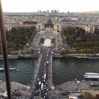La Tour Eiffel - Looking at the Trocadero from the first level. - Landmarks & Historical Buildings Near Me - Paris, 75