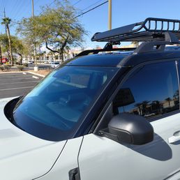 I also had him cover the front windshield with ceramic to help with our Las Vegas summer sun. I also had him cover the front windshield with ceramic to help with our Las Vegas summer sun.