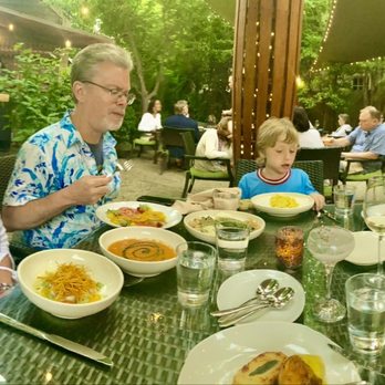Behind The Bookstore - Family dinner on the cozy, covered patio! - Coffee & Tea Near Me - Edgartown, Massachusetts
