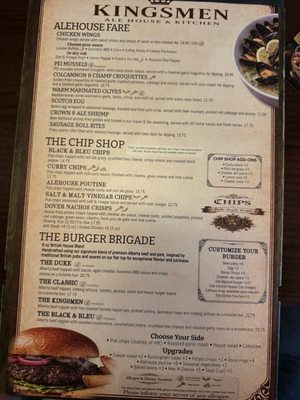 Menu photo 5 Kingsmen Ale House Lethbridge, AB Menu photo 5 Kingsmen Ale House Lethbridge, AB