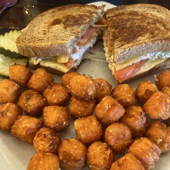 The Rusty Bike Cafe - Tuna melt with sweet potato tots - Cafes Near Me - Clayton, Georgia The Rusty Bike Cafe - Tuna melt with sweet potato tots - Cafes Near Me - Clayton, Georgia