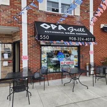 Opa Grill - tables and chairs outside a restaurant - Greek Near Me - Kenilworth, New Jersey Opa Grill - tables and chairs outside a restaurant - Greek Near Me - Kenilworth, New Jersey