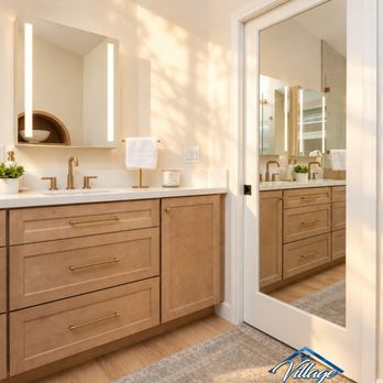 Village Flooring & Renovations - Warm wood tones, soft neutrals, brass accents, and streamlined finishes create a timeless and inviting primary bathroom. - Flooring Near Me - Santee, California Village Flooring & Renovations - Warm wood tones, soft neutrals, brass accents, and streamlined finishes create a timeless and inviting primary bathroom. - Flooring Near Me - Santee, California