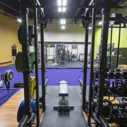 Anytime Fitness - Huge functional training area complete with 5 full racks and platforms, turf and all accessories!