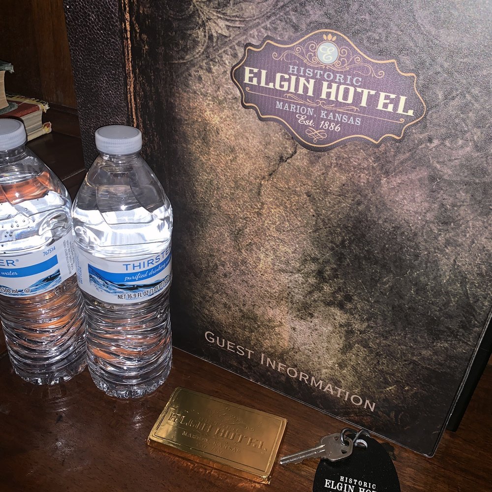 Historic Elgin Hotel - Welcome goodies left in our room. - Hotels Near Me - Marion, Kansas