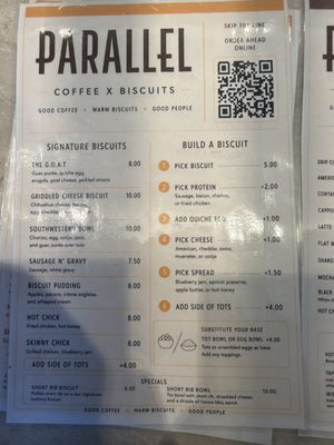 Menu photo 2 Coffee Parallel Biscuits Acworth, GA Menu photo 2 Coffee Parallel Biscuits Acworth, GA
