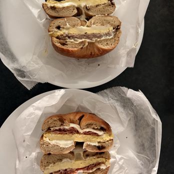 Bagel Lovers Cafe - French toast egg cheese. One with sausage one with bacon. - Coffee & Tea Near Me - Harrisburg, Pennsylvania Bagel Lovers Cafe - French toast egg cheese. One with sausage one with bacon. - Coffee & Tea Near Me - Harrisburg, Pennsylvania