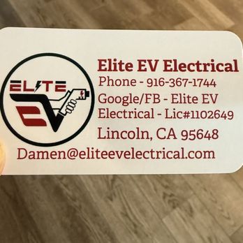 Elite EV Electrical - Electricians Near Me - Lincoln, California Elite EV Electrical - Electricians Near Me - Lincoln, California