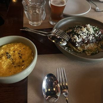 Chi Spacca - Creamed Corn and hanger steak - Italian Near Me - Los Angeles, California Chi Spacca - Creamed Corn and hanger steak - Italian Near Me - Los Angeles, California