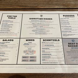 The Bavarian - Menu as of 3/13/21