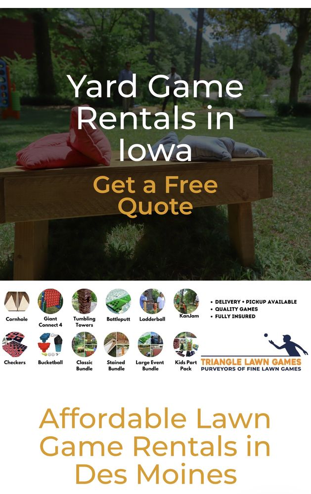 TRIANGLE LAWN GAMES IOWA Updated March 2024 1308 57th Pl, Des
