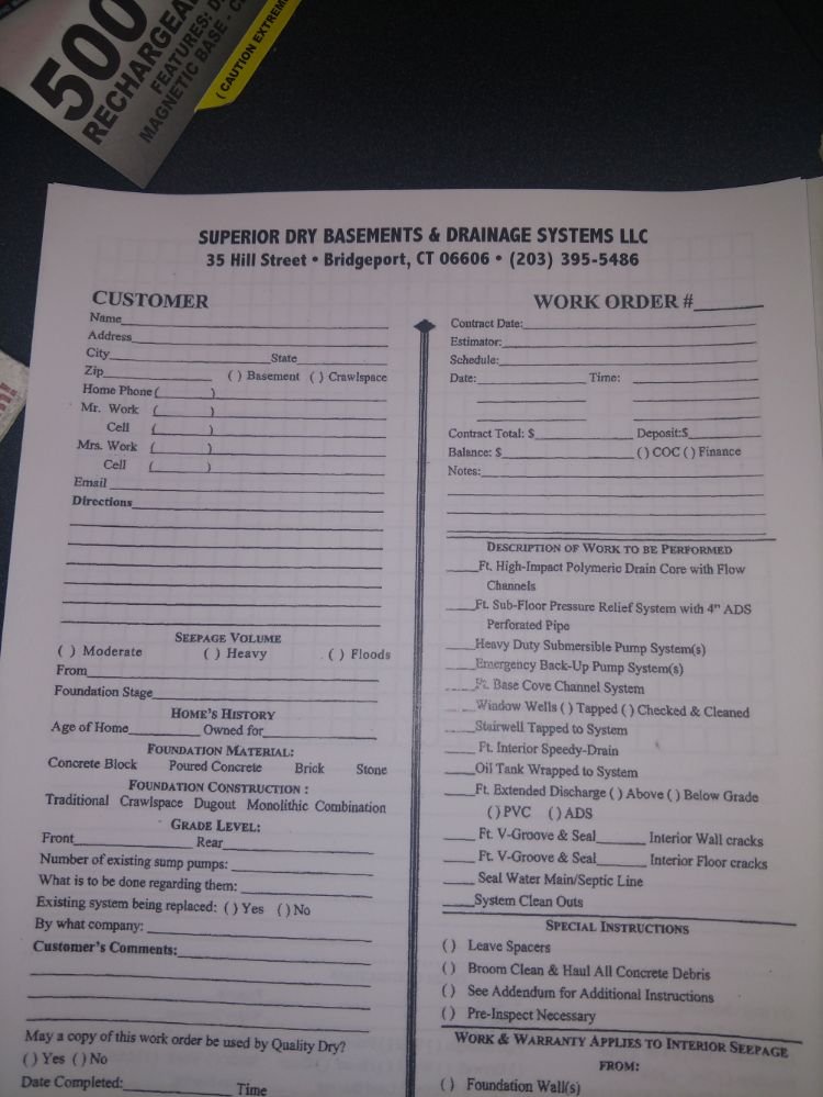 Slide of Superior Dry Basements and Drainage System