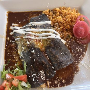 La Terraza De Taos Cocina - Chicken Mole Enchiladas - Mexican Near Me - Taos, New Mexico