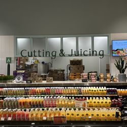 Juicing Section right by the produce department in the back of the store.