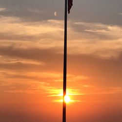 Evangola State Park - Flag pole by the beach
