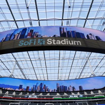 SoFi Stadium - The elliptical-shaped scoreboard thingy which does NOT replace a jumbotron for concerts. - Stadiums & Arenas Near Me - Inglewood, California