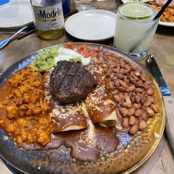 La Plazuela - Filet and enchiladas - New American Near Me - Santa Fe, New Mexico