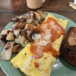 Meatball omelet