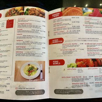 Sushi at the Park - Part of menu including entrees, Aug 2026. - Sushi Bars Near Me - Cary, North Carolina Sushi at the Park - Part of menu including entrees, Aug 2026. - Sushi Bars Near Me - Cary, North Carolina