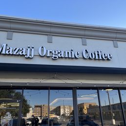 Exterior outside entrance of Mazajj Organic Coffee - Houston, Texas Exterior outside entrance of Mazajj Organic Coffee - Houston, Texas