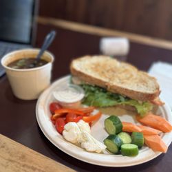 BLAATT with a side cup of black bean soup