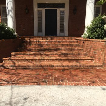 Proper Window & Pressure Cleaning - After - Brick Entryway - Gutter Services Near Me