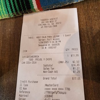 Taqueria Gonzalez - Name & price - Mexican Near Me - Coalinga, California Taqueria Gonzalez - Name & price - Mexican Near Me - Coalinga, California
