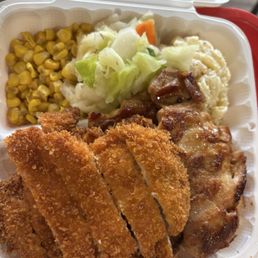 Combo bbq chicken + katsu plate Combo bbq chicken + katsu plate