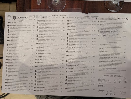 Menu photo 1 Il Focolaio Montreal, QC