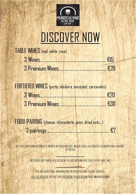 Menu photo 1 Mundo do Vino Lisbon, 11 Menu photo 1 Mundo do Vino Lisbon, 11