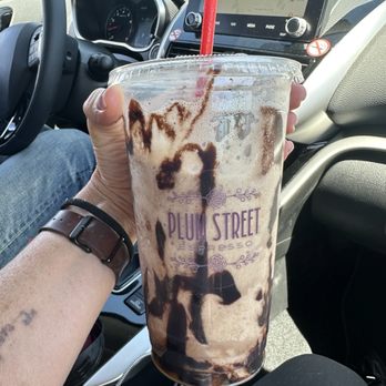 Plum Street Espresso - 32oz frozen sugar free caramel/mocha with coconut milk with added collagen. Delicious!!! - Coffee & Tea Near Me - Olympia, Washington Plum Street Espresso - 32oz frozen sugar free caramel/mocha with coconut milk with added collagen. Delicious!!! - Coffee & Tea Near Me - Olympia, Washington
