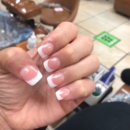 Pink and white acrylic