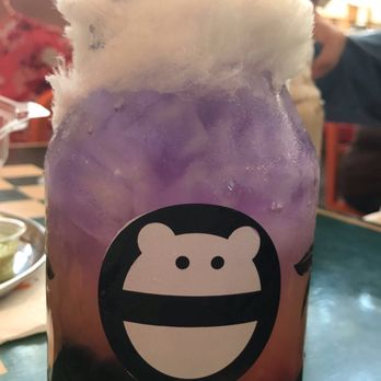Mini Monster Cafe - Sunset strawberry lemonade, so pretty T.T - Bubble Tea Near Me - Anaheim, California