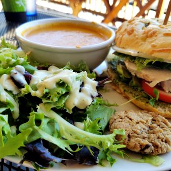 Süp - Half a turkey pesto with carrot ginger soup. Yum!! - Sandwiches Near Me - Reno, Nevada