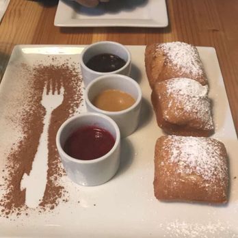 The Fork At Agate Bay - Beignets with dipping sauces - New American Near Me - Bellingham, Washington The Fork At Agate Bay - Beignets with dipping sauces - New American Near Me - Bellingham, Washington