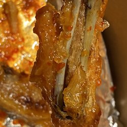 Mystic Subs & More - Over cooked, meatless, tai chili wing