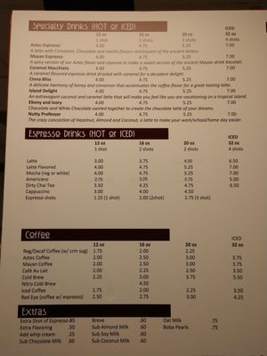 Menu photo 8 Aztec Coffee Ingleside, TX