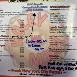 NYC Holey Moley Bagel Shop - Menu