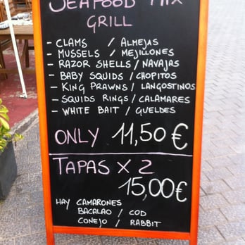 Vista Mar - Awesome Seafood Menu at a great price! - Seafood Near Me - Los Abrigos, TF
