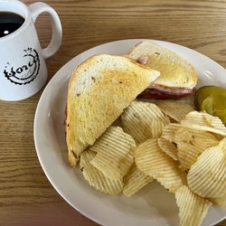 Over The Counter Cafe - Grilled Ham & Cheddar Sandwich