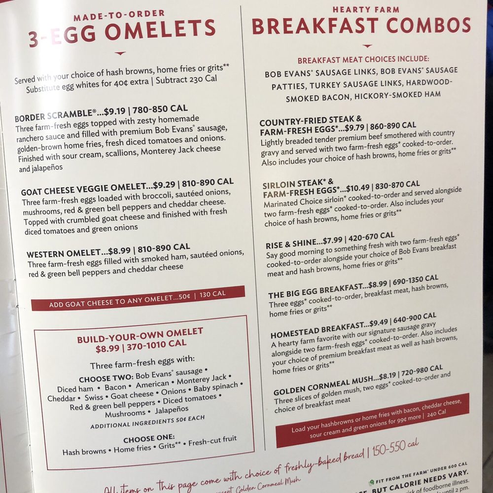 Bob Evans - Menu - American Near Me - Mount Laurel, New Jersey